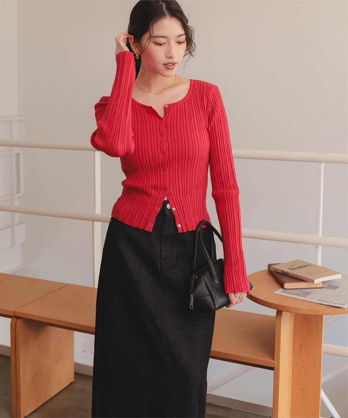 titivate「UVケアリングドットニットカーディガン」|カーディガン|