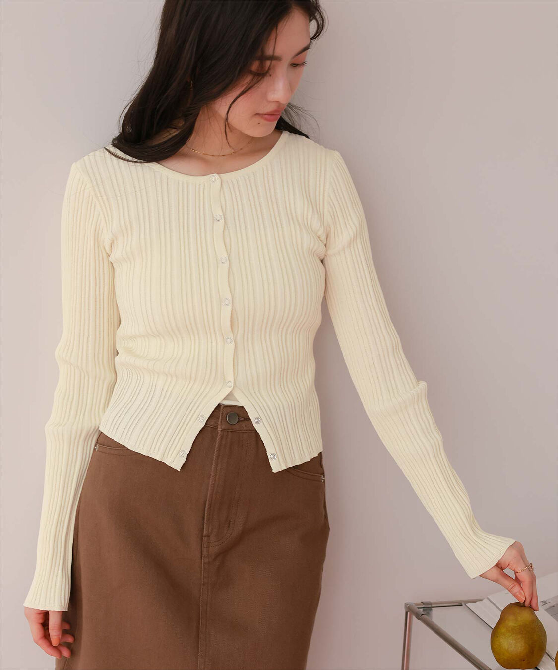 titivate「UVケアリングドットニットカーディガン」|カーディガン|