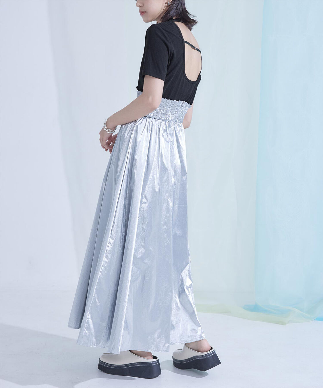 miette「バックオープンリブトップス」|Tシャツ・カットソー|