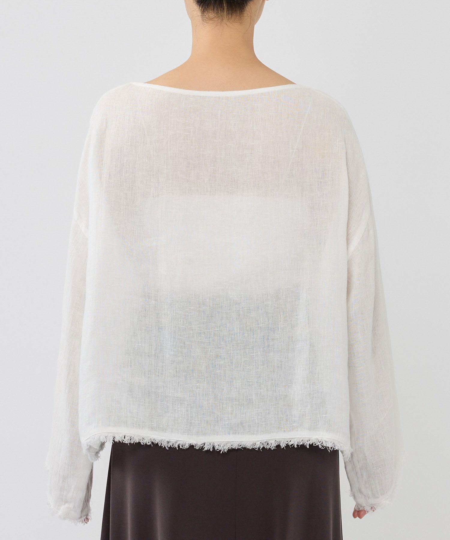 BABYLONE「リネンボートネックブラウス」|シャツ・ブラウス|