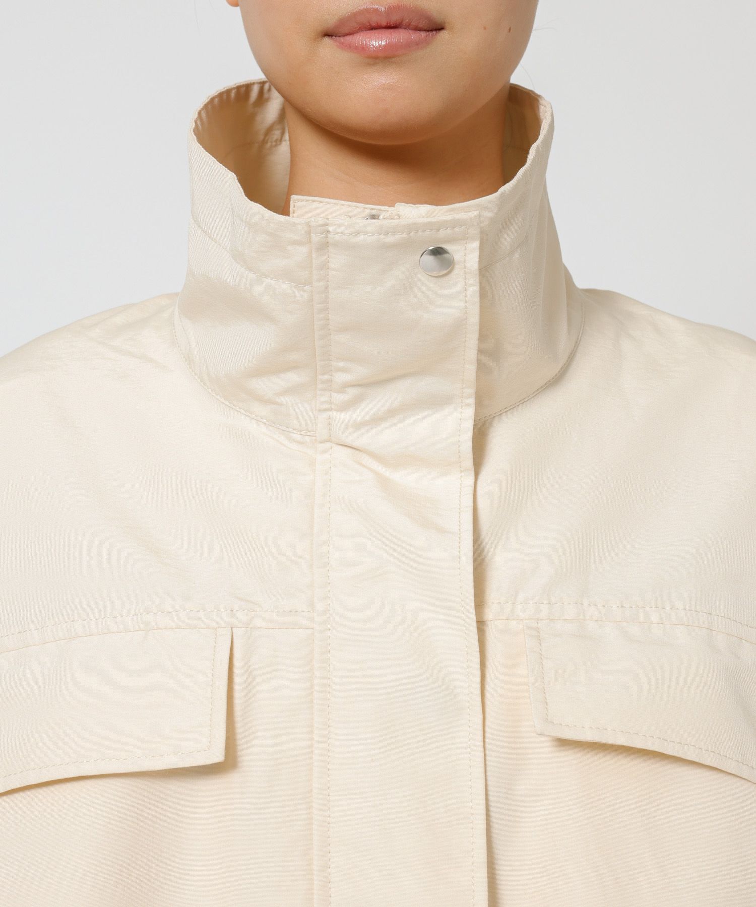 BABYLONE「撥水ナイロンペプラムブルゾン」|ブルゾン・スタジャン|