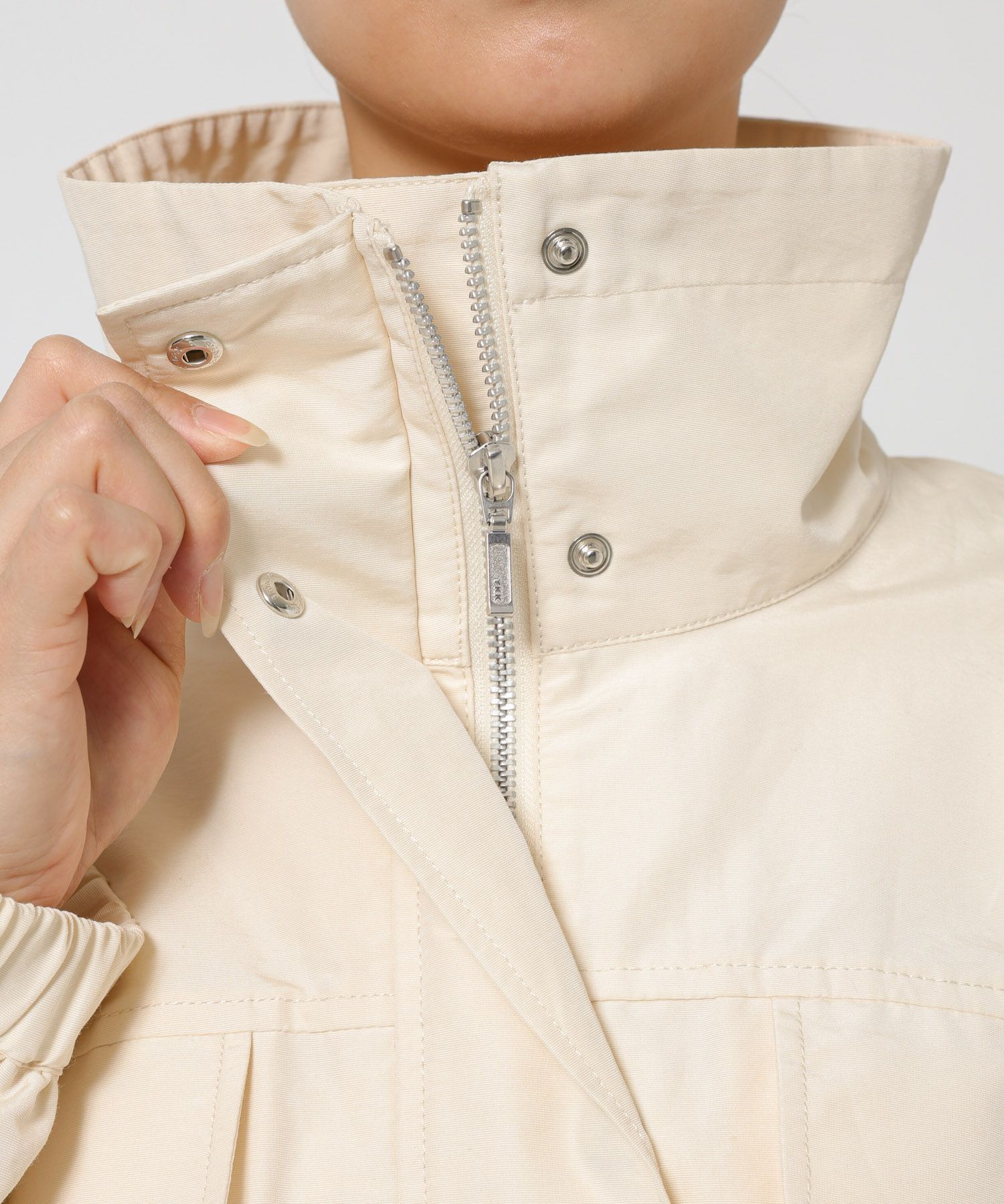 BABYLONE「撥水ナイロンペプラムブルゾン」|ブルゾン・スタジャン|