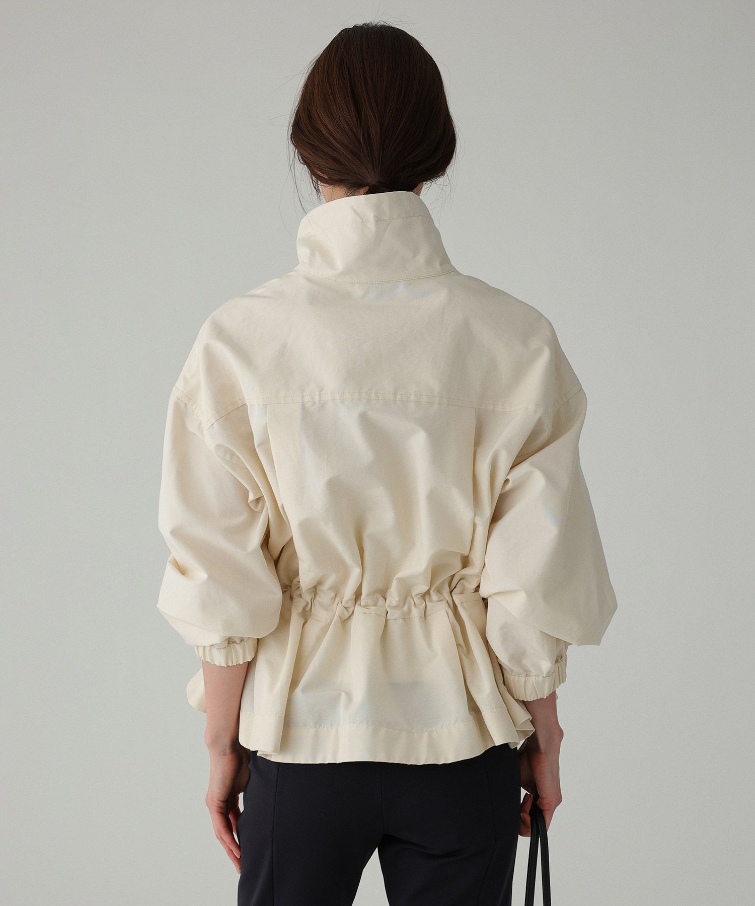 BABYLONE「撥水ナイロンペプラムブルゾン」|ブルゾン・スタジャン|