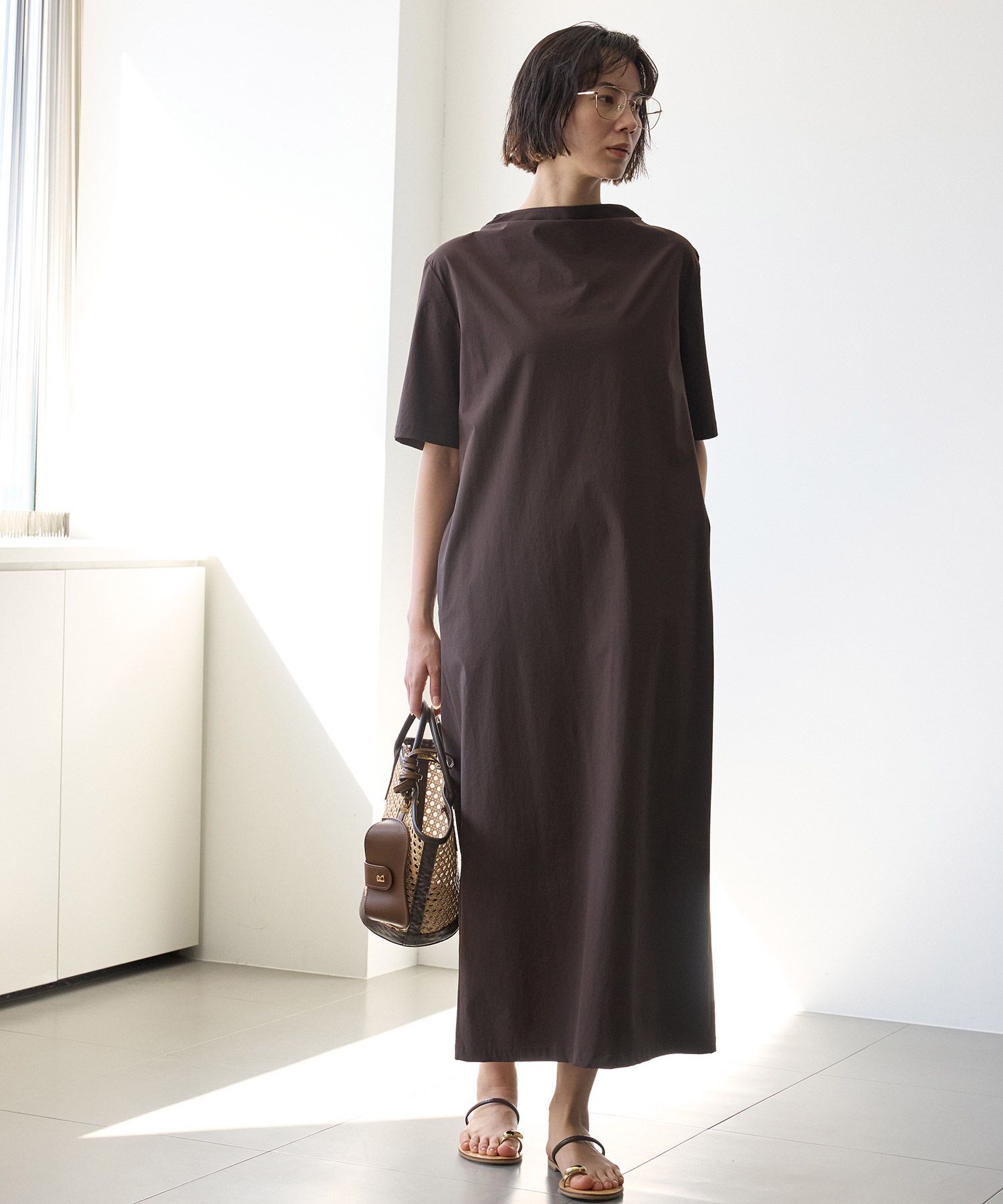 BABYLONE「【多機能素材】撥水ロングワンピース」|ワンピース|