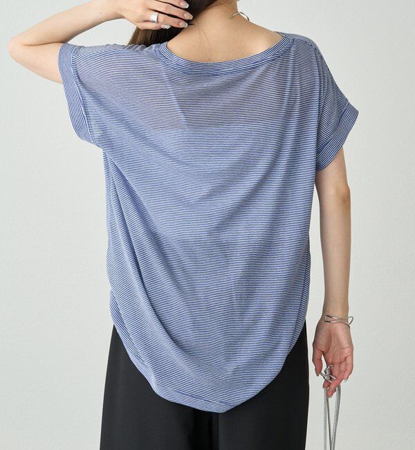  「ミジンボーダーロゴプリントTシャツ」|Tシャツ・カットソー|