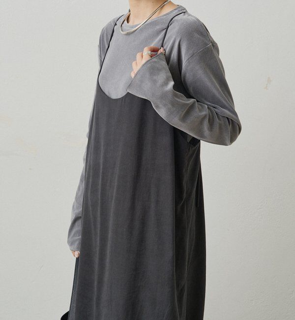  「【リバイバル】ナイロンチュールベロアクルーネックカットソー」|プルオーバー|