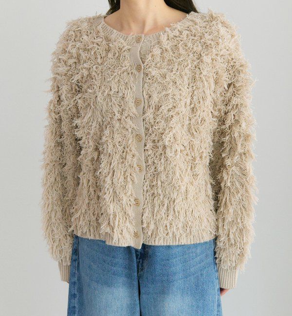  「フリンジジャガードニット」|カーディガン|