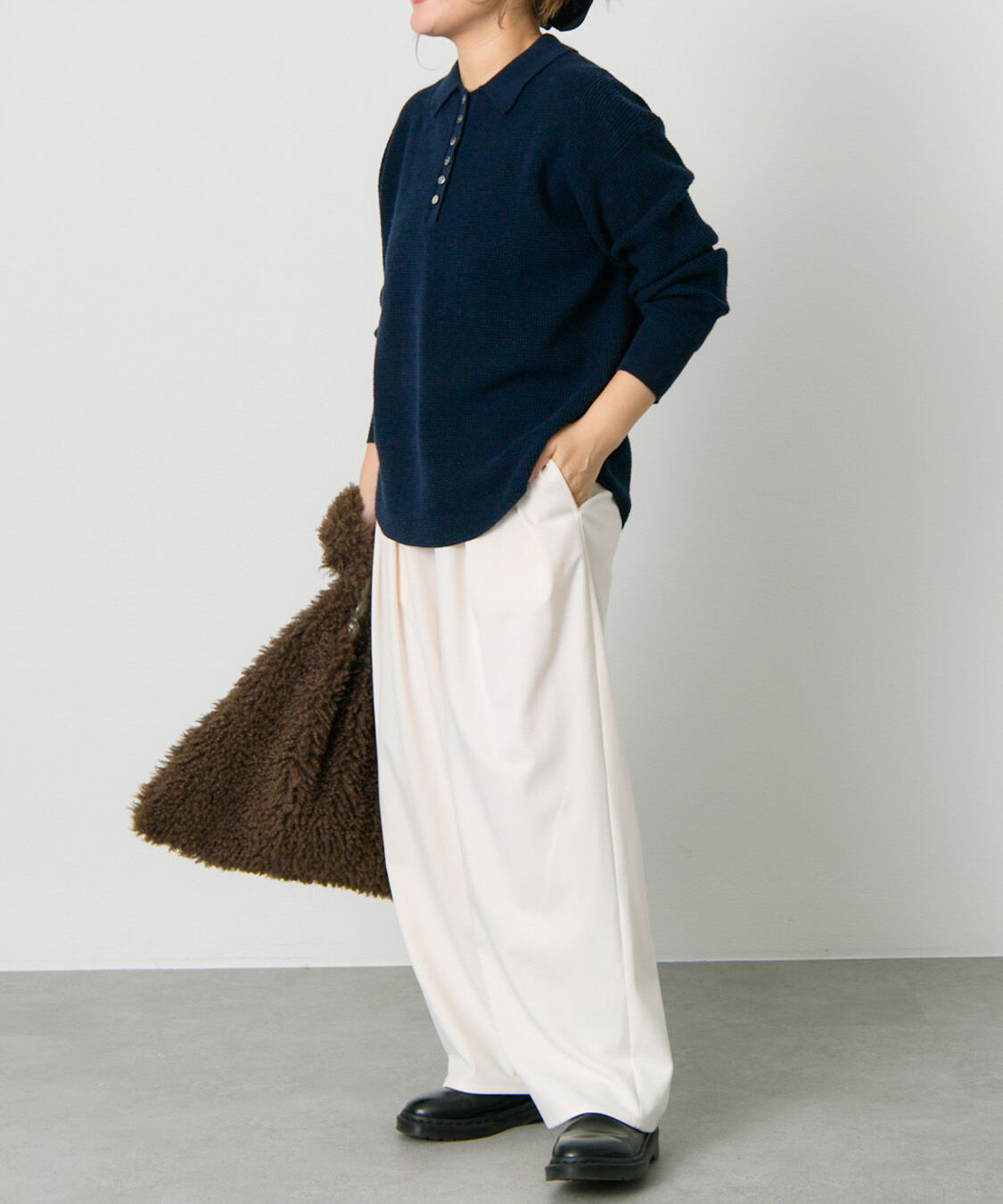  「ワッフルニットポロ」|キャミソール|