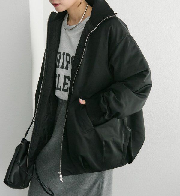  「中わたリブカラーブルゾン」|テーラードジャケット|