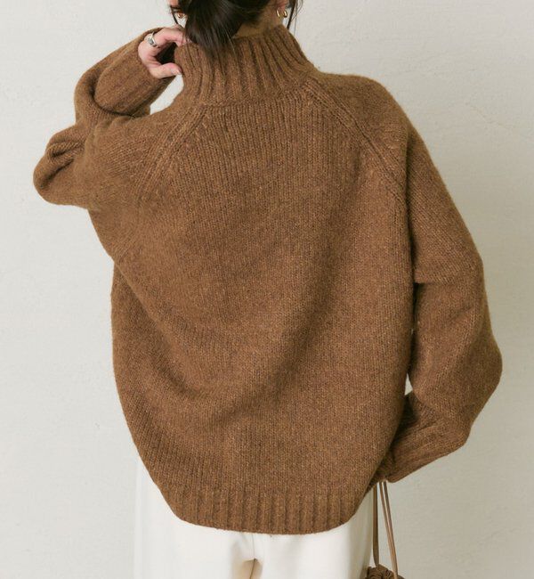  「アルパカ混ハイネックニットプルオーバー」|キャミソール|