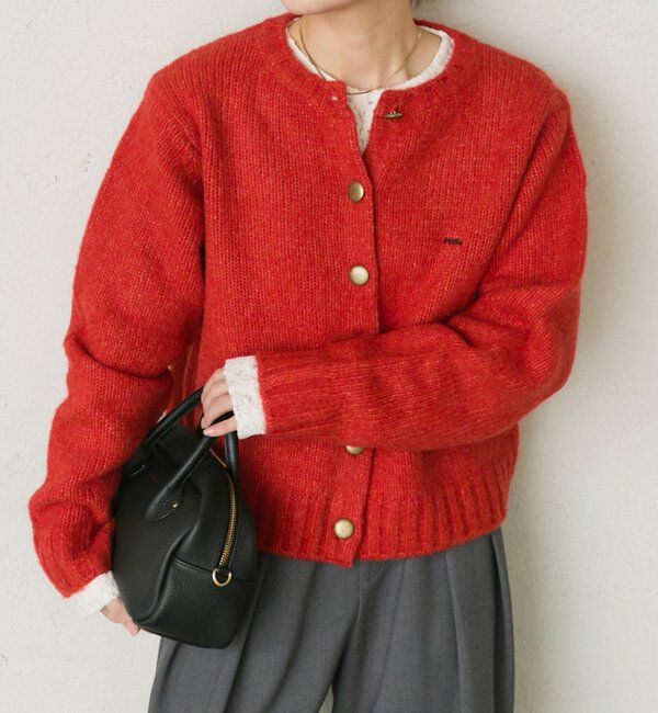  「アルパカ混ニットカーディガン」|カーディガン|