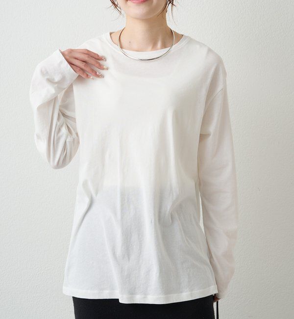  「【春カラーで登場！】コットンシアーカットソー」|プルオーバー|