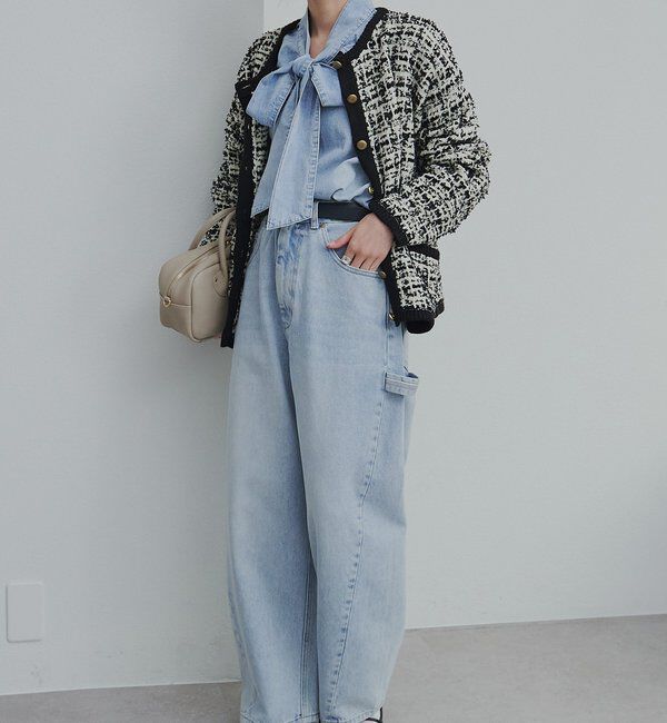  「デニムリボンタイブラウス」|プルオーバー|