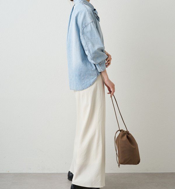  「デニムリボンタイブラウス」|プルオーバー|