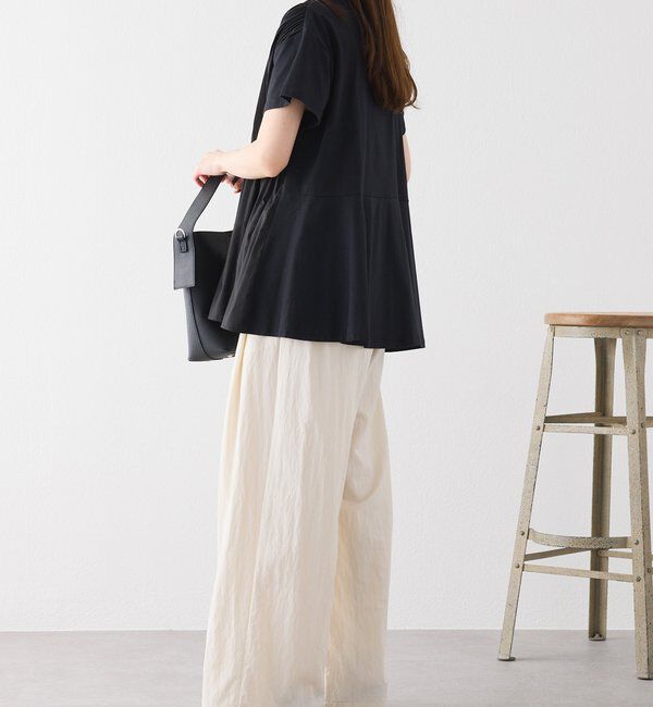  「《リバイバル》【WEB限定/Du noir】フロントプリーツTシャツ」|シャツ・ブラウス|