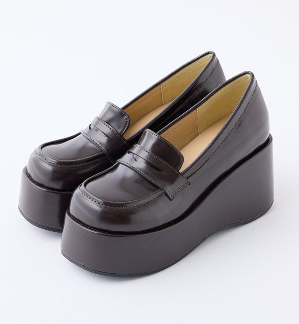  「[SSサイズ追加]マイナス３キロ見えローファー」|その他|ブラウン