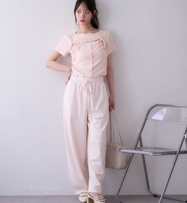  「レーススウェットカーブパンツ」|その他|