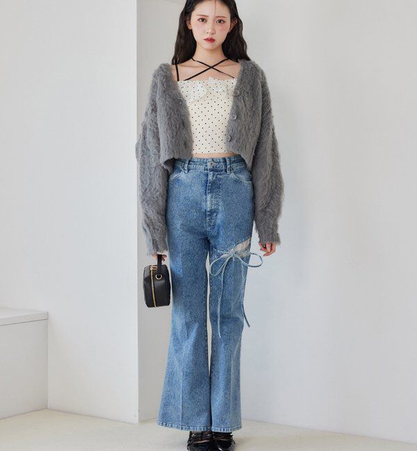  「リボン付きポインテッドストラップシューズ」|その他|