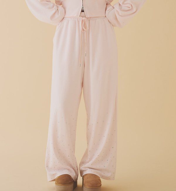  「セットアップ対応／裾ビジューカットパンツ」|その他|