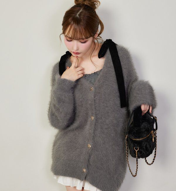  「milkyフェザーロングカーデ」|ニット・セーター|