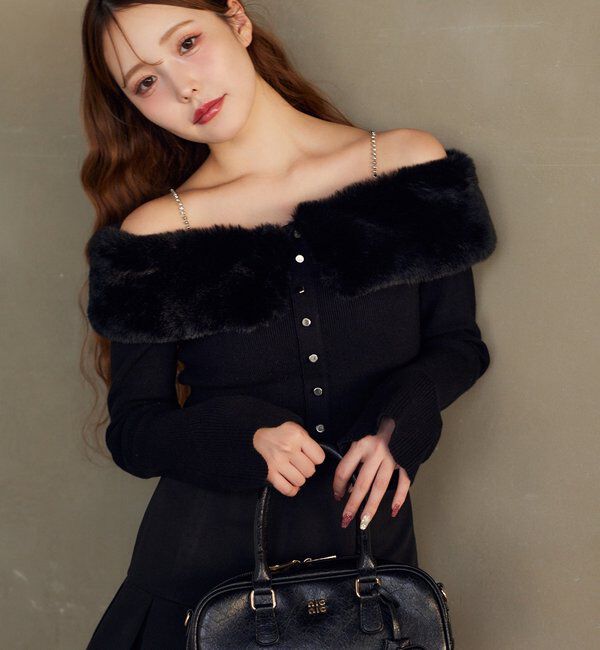  「【REVIVAL】ビジューファーニット」|ニット・セーター|