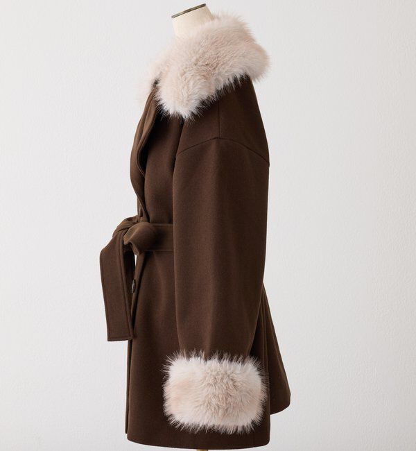  「3WAY衿袖ファーミドルコート」|その他|