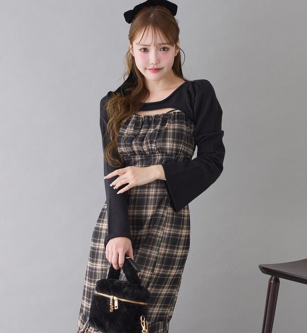  「２枚セットチェックワンピ」|ワンピース|