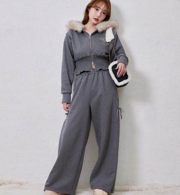  「【セットアップ可能】レースアップカットパンツ」|その他|