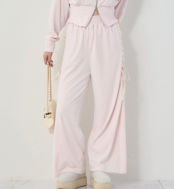  「【セットアップ可能】レースアップカットパンツ」|その他|