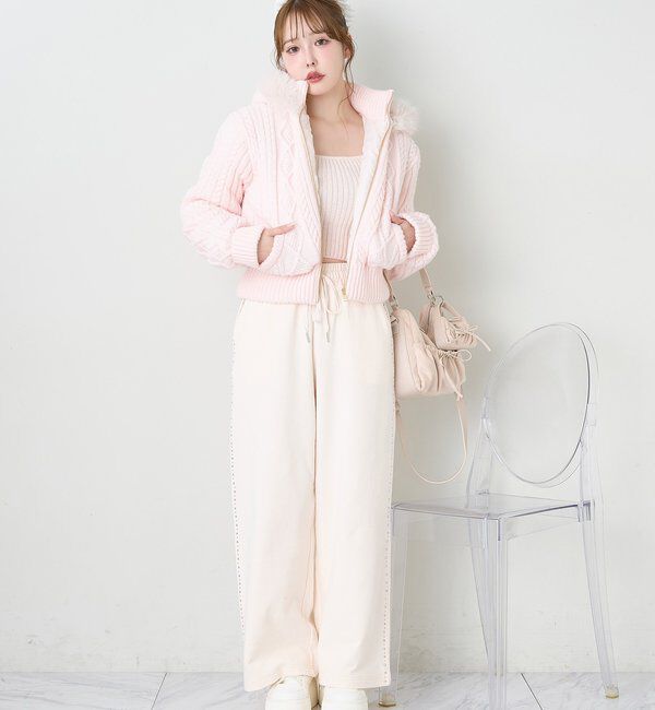  「サイドビジューカットパンツ」|その他|