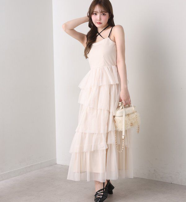  「【WEB限定リバイバル】ティアードチュールワンピース」|ワンピース|