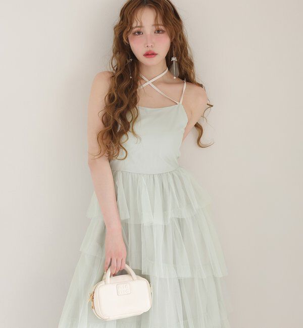  「【WEB限定リバイバル】ティアードチュールワンピース」|ワンピース|