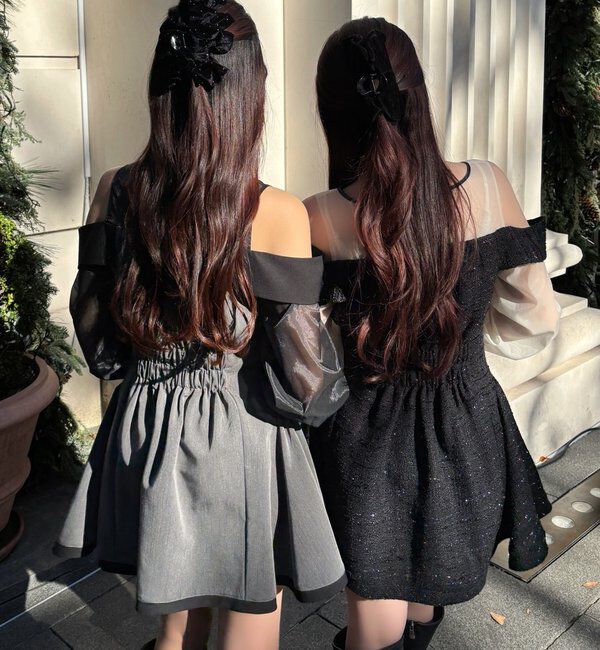  「袖取り外し可能ミニワンピース」|ワンピース|