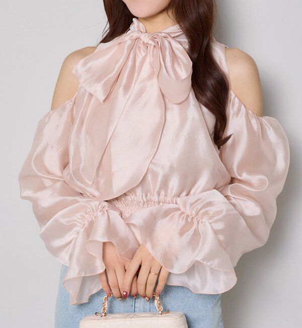  「ボウタイアメスリシアーブラウス」|シャツ・ブラウス|ピンク