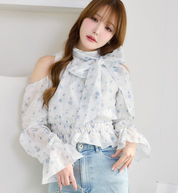  「ボウタイアメスリシアーブラウス」|シャツ・ブラウス|ブルー系その他