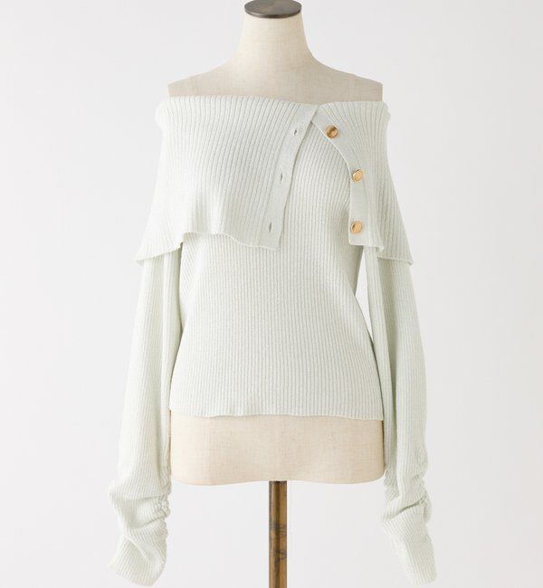  「オフショルラメニット」|ニット・セーター|