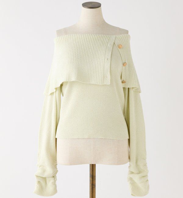  「オフショルラメニット」|ニット・セーター|