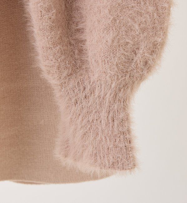  「2wayフェザーカーデSET後ろリボンニットミニワンピ」|ワンピース|