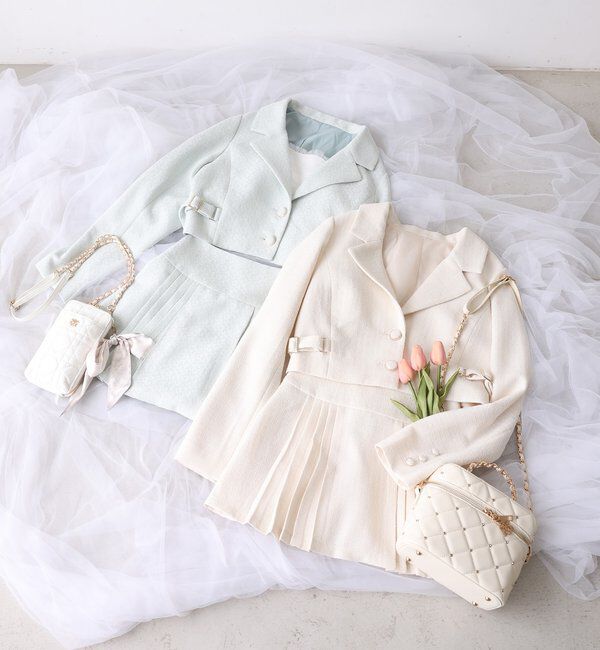  「【SMサイズ展開あり】ツイードプリーツミニスカート」|スカート|