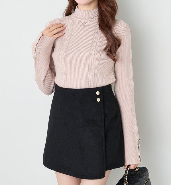  「	アイレットプチハイネックニット」|ニット・セーター|