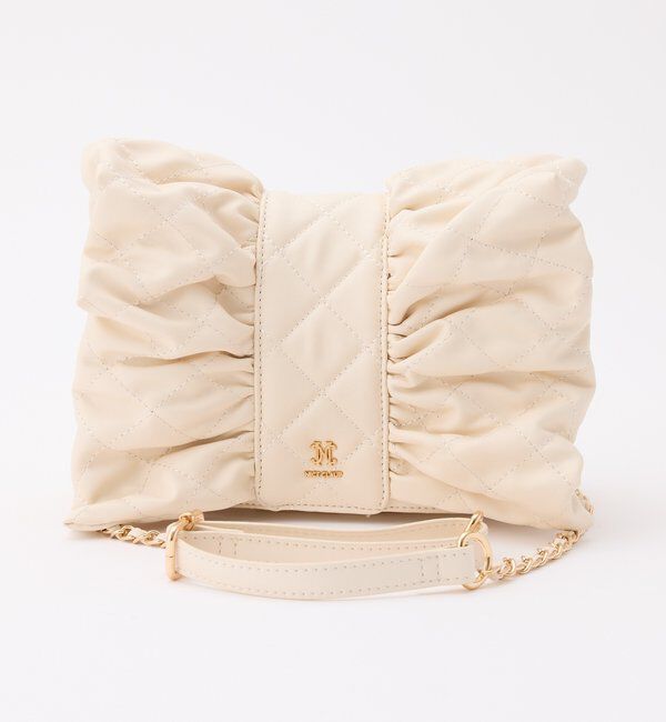  「リボンキルティングショルダーバッグ」|ショルダー・メッセンジャー|アイボリー