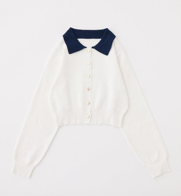  「配色襟付きニット」|ニット・セーター|