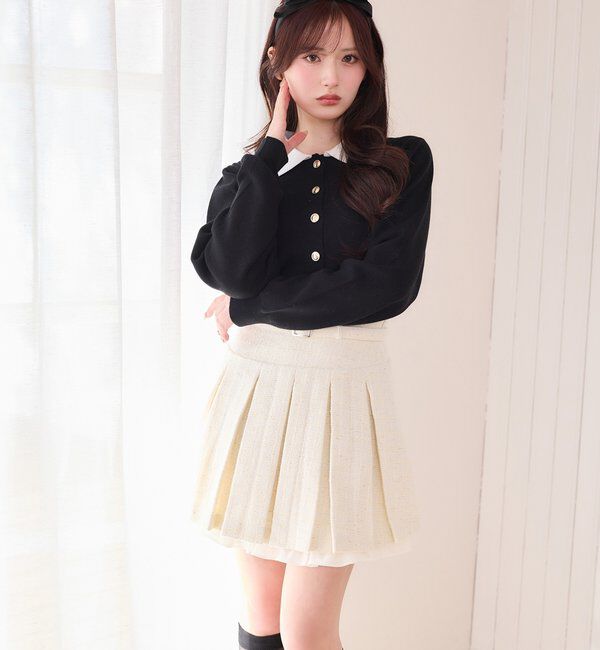  「【SMサイズ展開あり】ベルト付きレイヤードプリーツミニスカート」|その他|