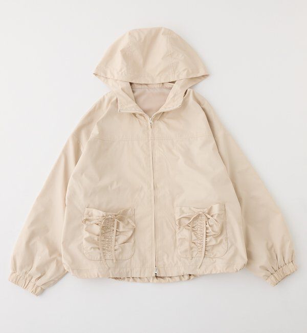  「ドロストリボンポケット付きマウンテンパーカー」|ダウンベスト・ベスト|