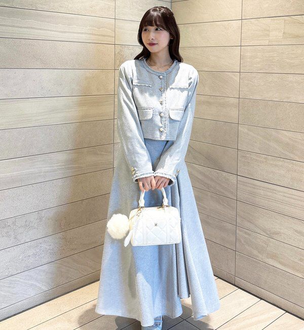  「【miyabi企画】フリルツイードキャミワンピ」|その他|