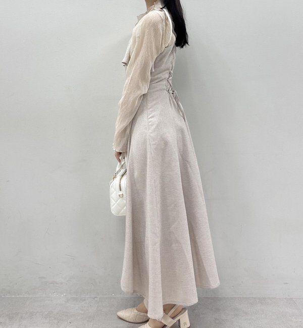  「【miyabi企画】フリルツイードキャミワンピ」|その他|