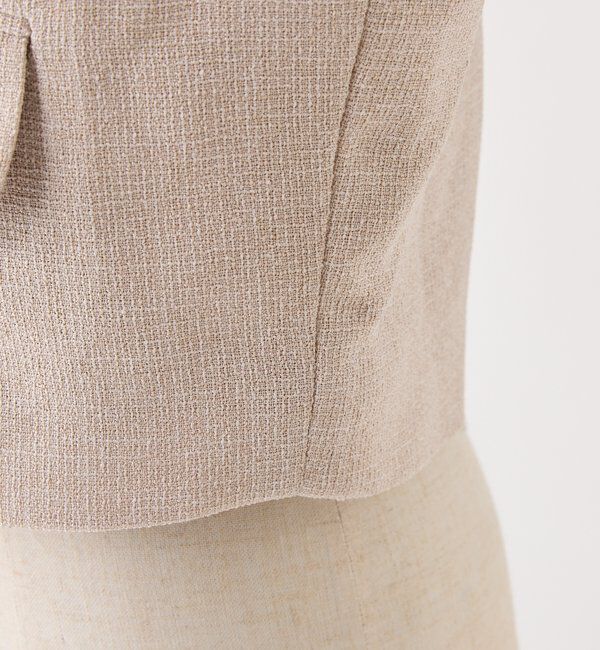  「【miyabi企画】パール釦ツイードノーカラージャケット」|テーラードジャケット|