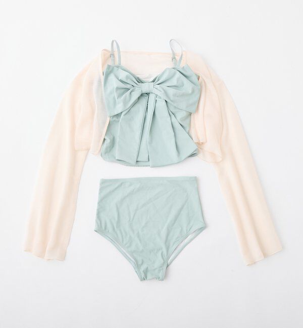  「swimwear/フロントリボン羽織りSET(4点セット)」|その他|