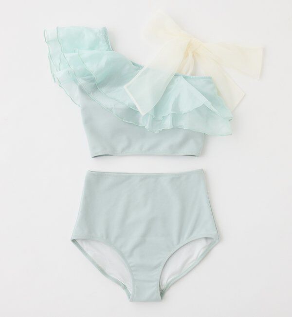  「swimwear/肩リボンワンショル+フレアミニスカート(3点セット)」|その他|