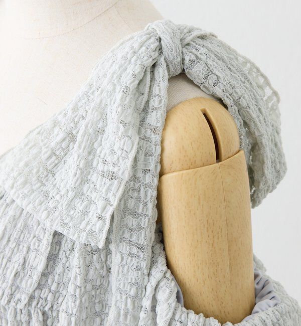  「swimwear/シャーリングオフショル+バルーンミニスカート（3点セット)」|その他|